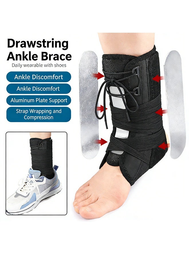 دعامة للكاحل، دعامة قابلة للتعديل للساق، ضمادة ضغط للساق السفلى للتعافي من إصابات الكاحل - Image 4